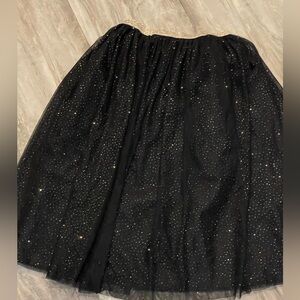 Cat & Jack long skirt Girls XS 4/5  Black and Gold perfect for the holidays